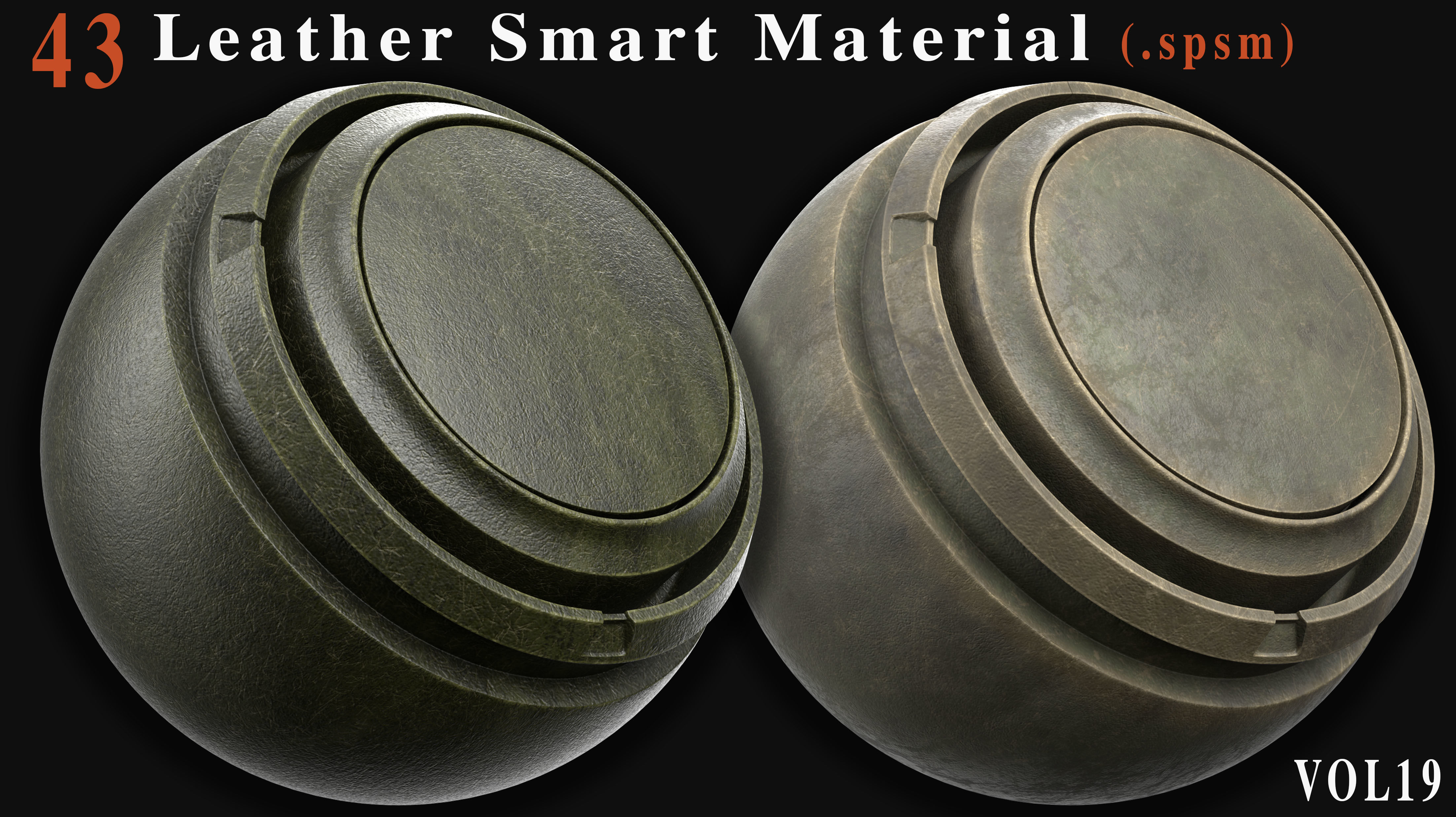 43 Leather Smart Materials for Substance Painter - Vol 19 Texture_13