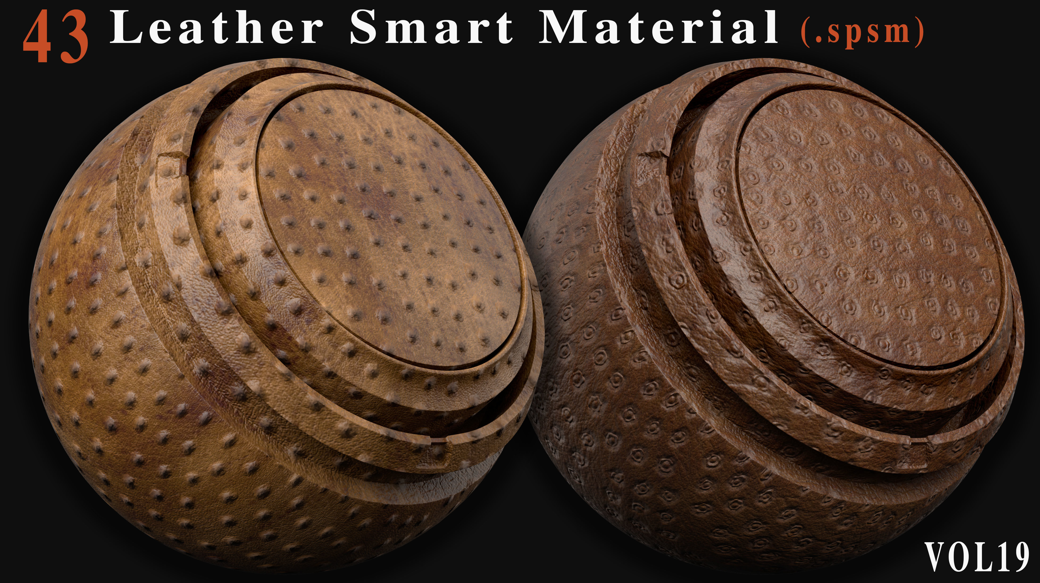 43 Leather Smart Materials for Substance Painter - Vol 19 Texture_15