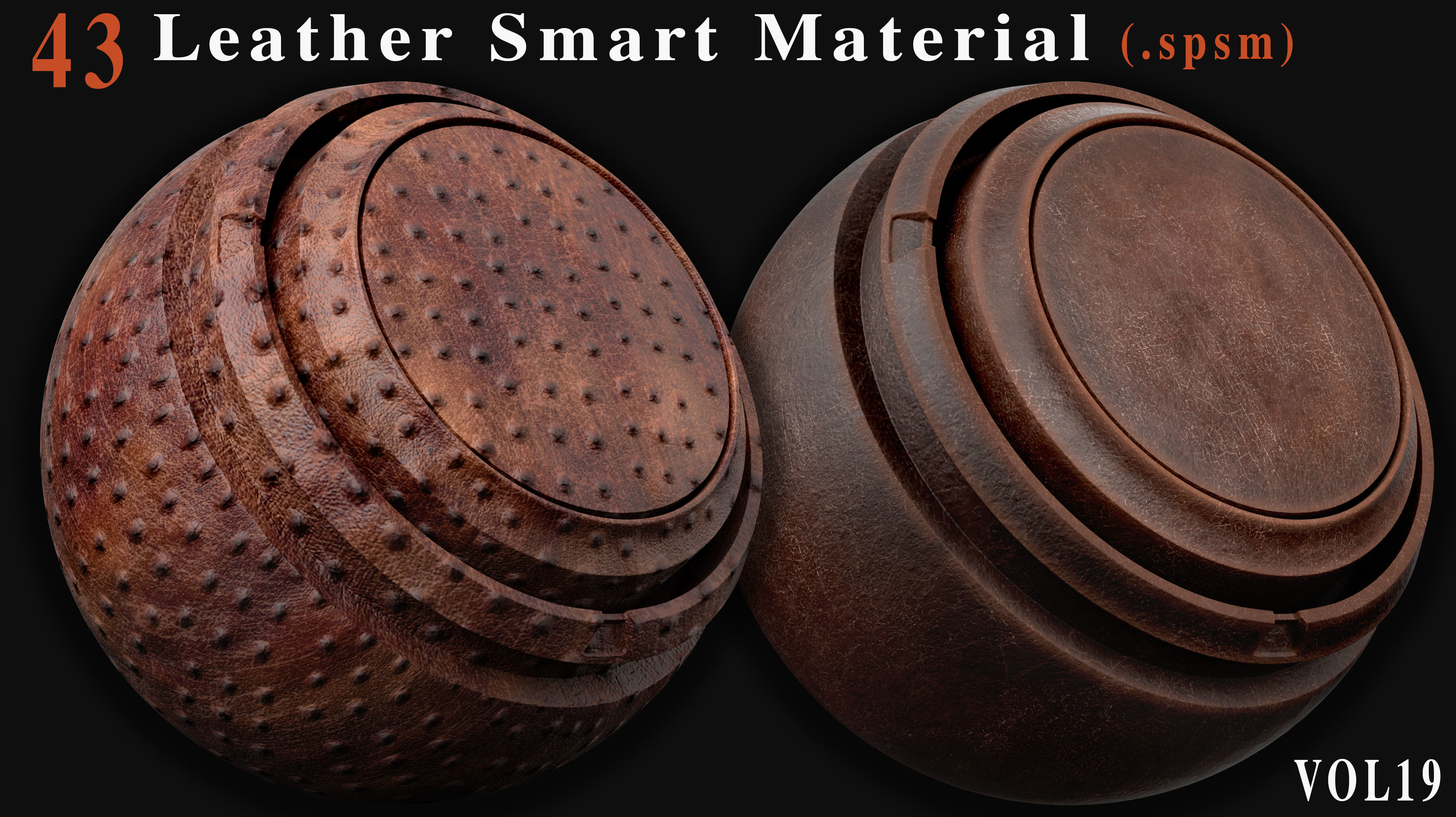 43 Leather Smart Materials for Substance Painter - Vol 19 Texture_14