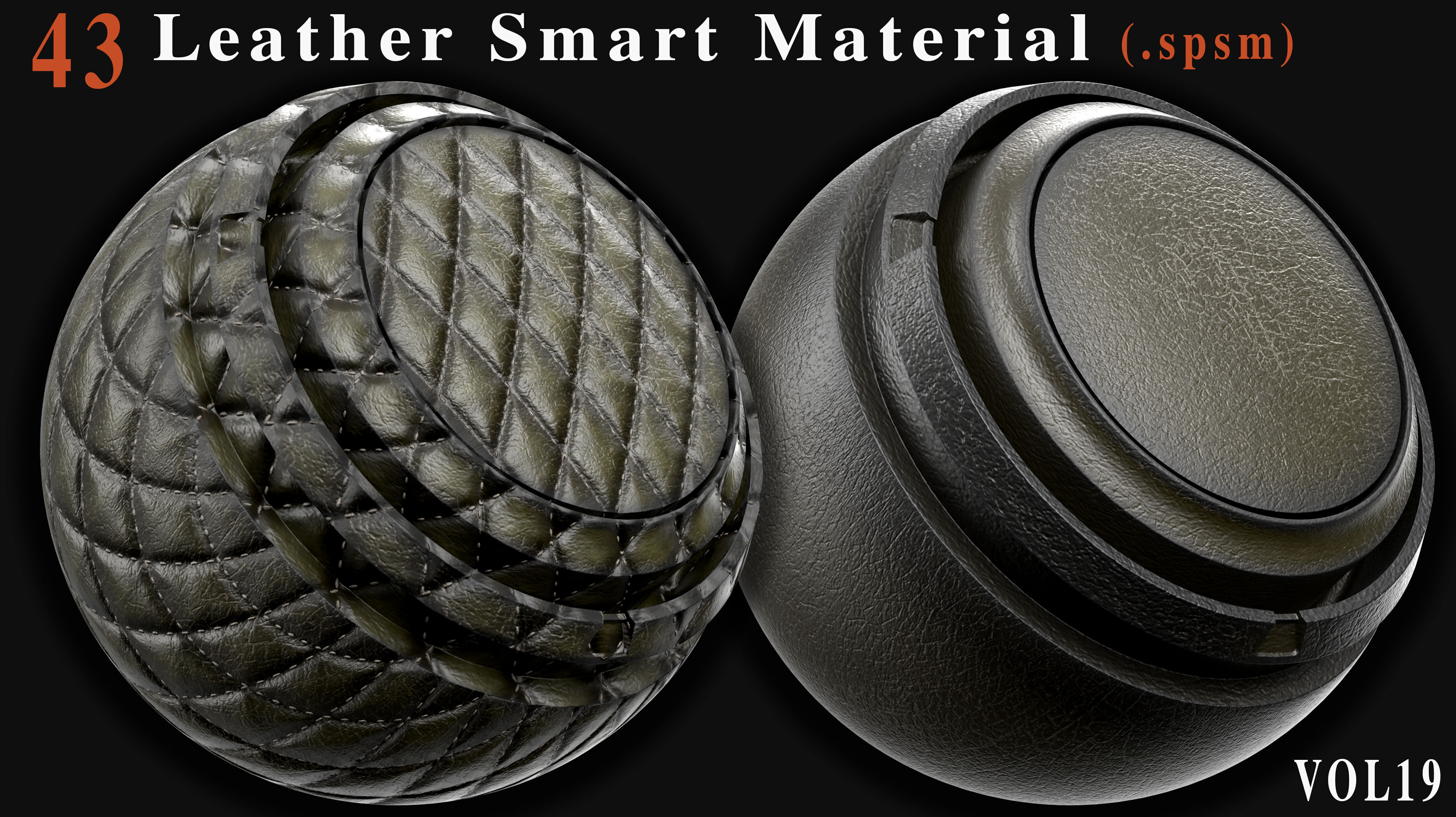 43 Leather Smart Materials for Substance Painter - Vol 19 Texture_2