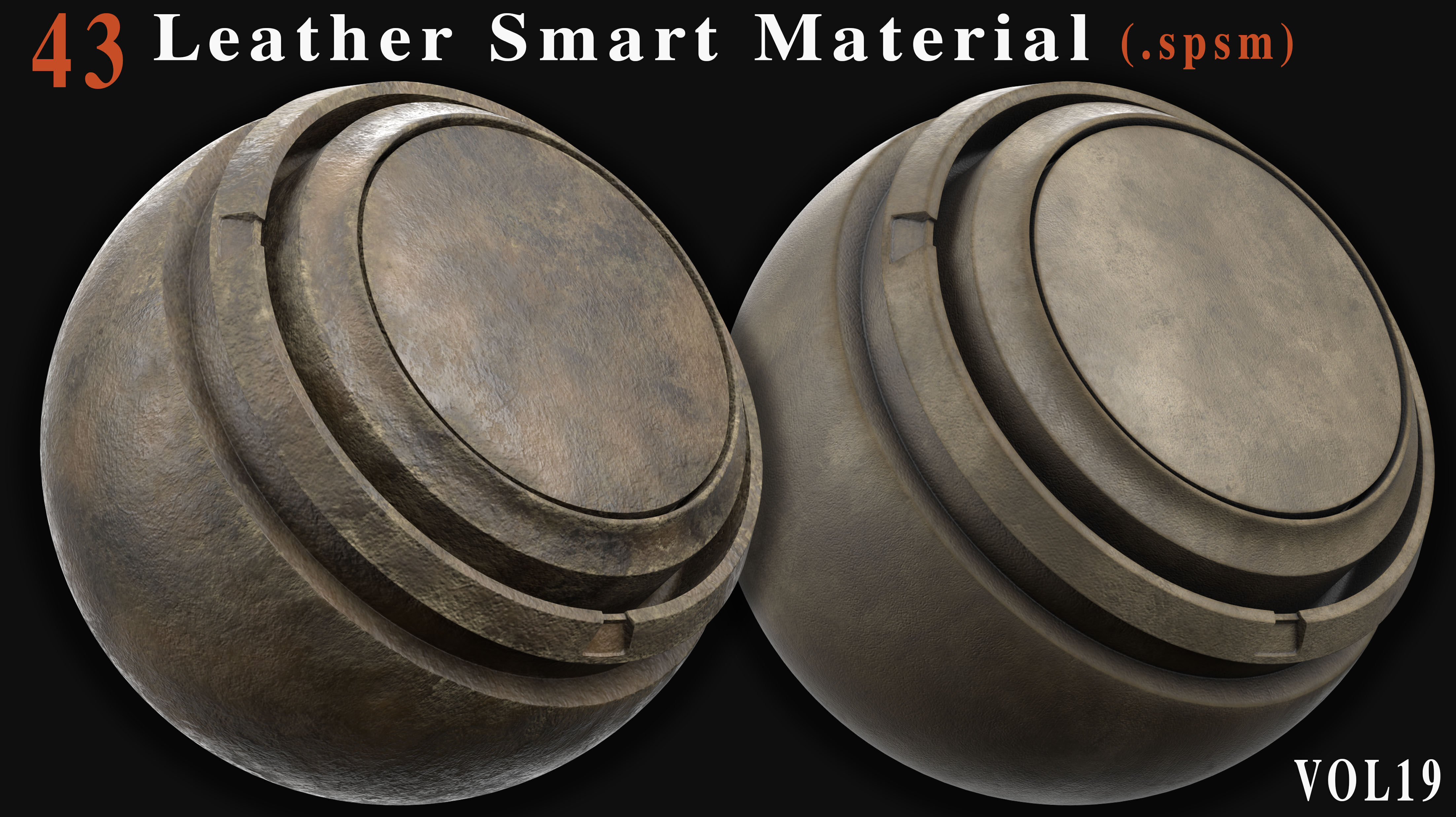 43 Leather Smart Materials for Substance Painter - Vol 19 Texture_6