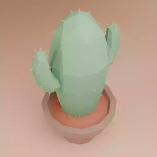 Cactus Low Poly Low-poly 3D model
