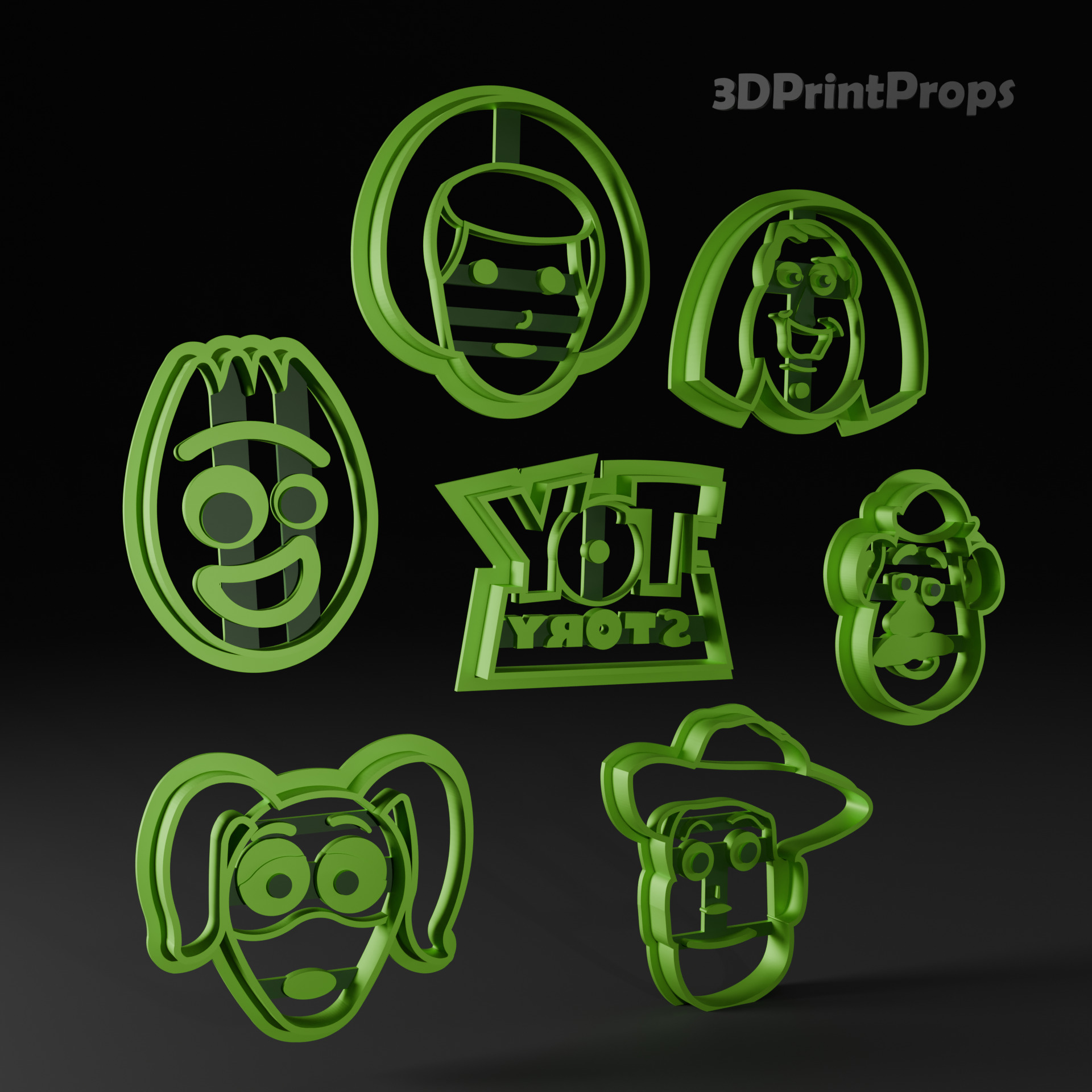 Toy Story Cookie Cutter set  3D print model_1