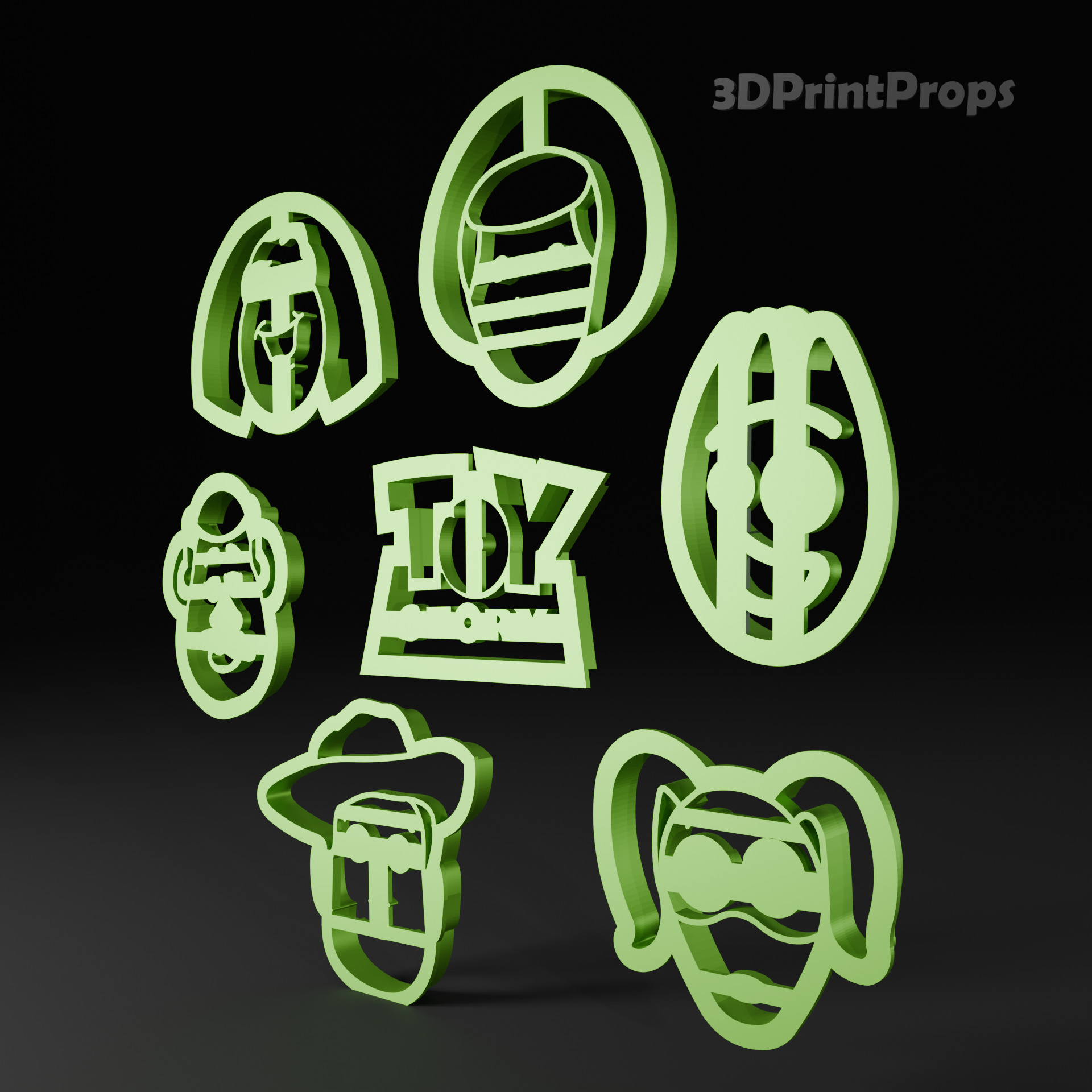 Toy Story Cookie Cutter set  3D print model_2
