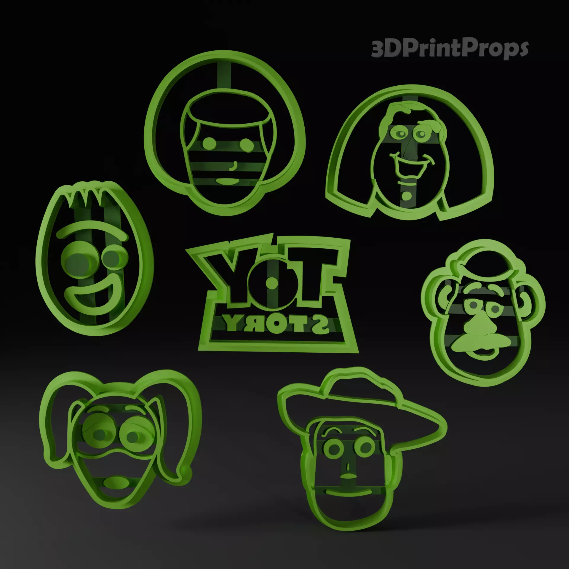 Toy Story Cookie Cutter set  3D print model_0
