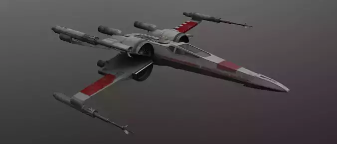 Star Wars Red T70 X Wing Starfighter and R5 Unit rigged