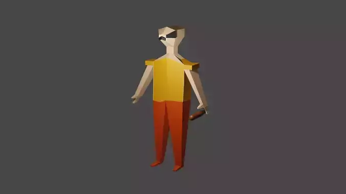 low poly style NPC