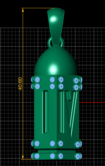 SHORT GUN BULLET PENDANT 3D PRINTABLE MODE 3D print model_4