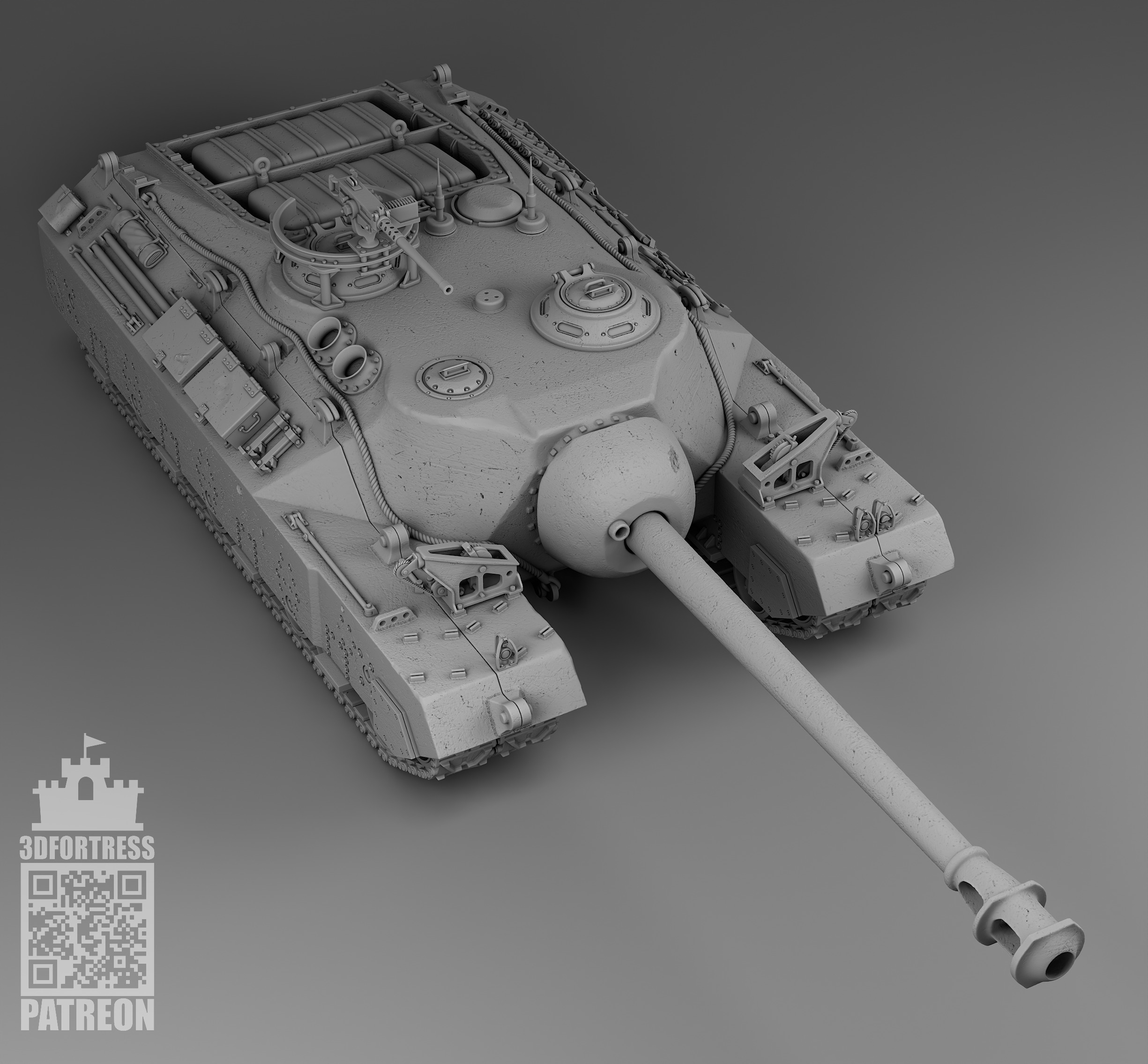 T-28 - T-95 3D print model_3