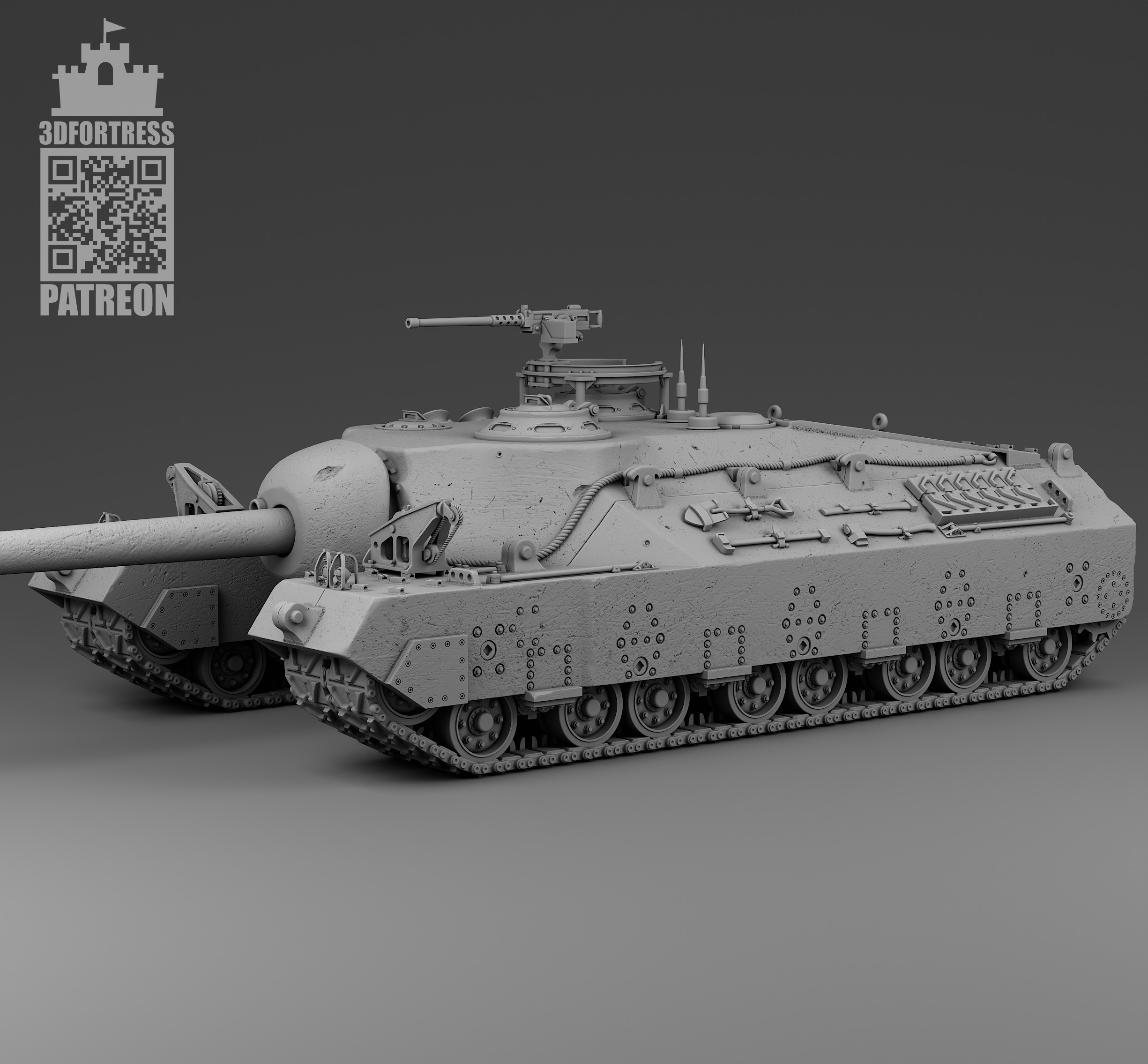 T-28 - T-95 3D print model_7