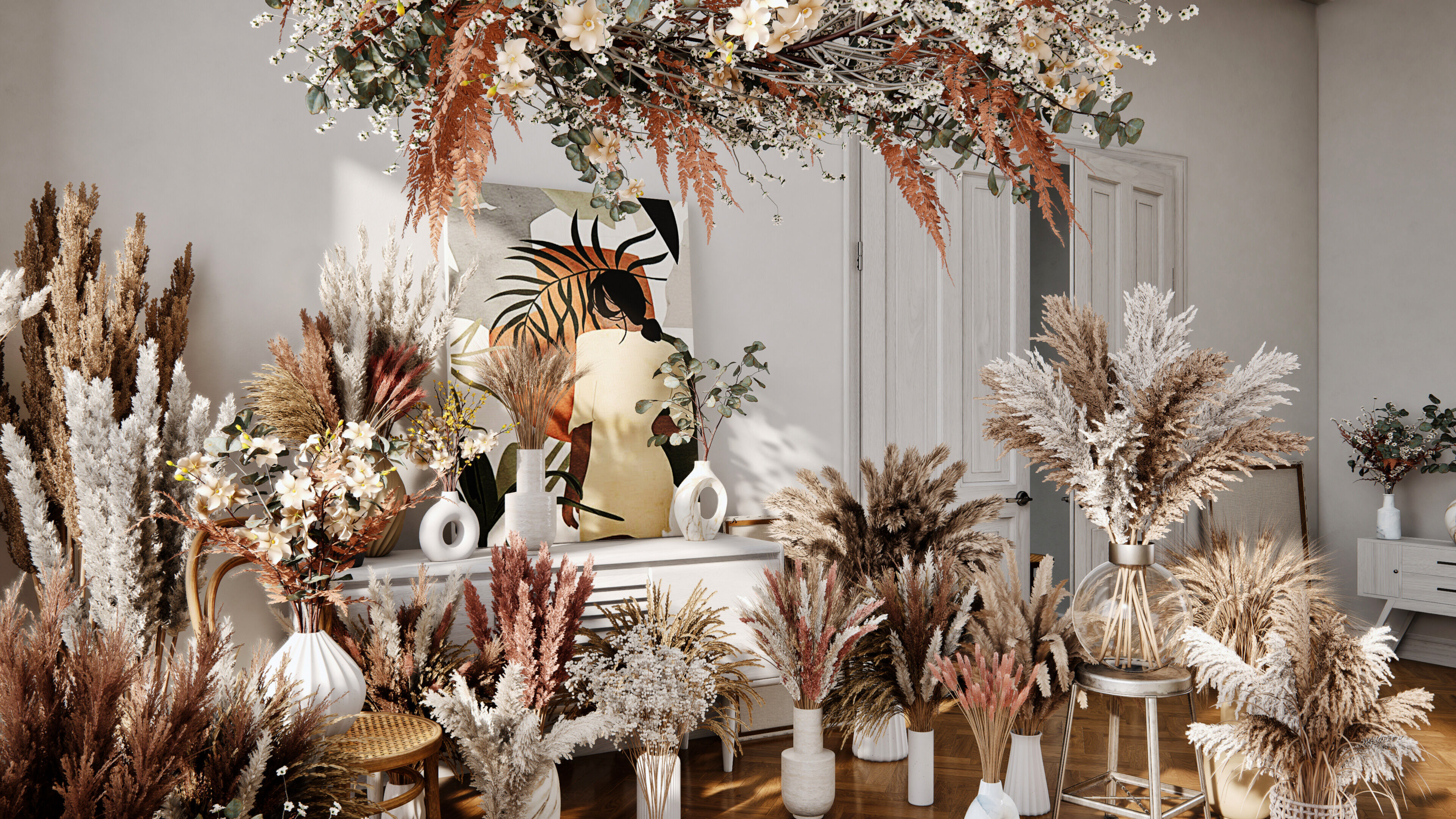 Archinteriors for UE vol 16 - stylish bouquets of dry flowers 3D model_6