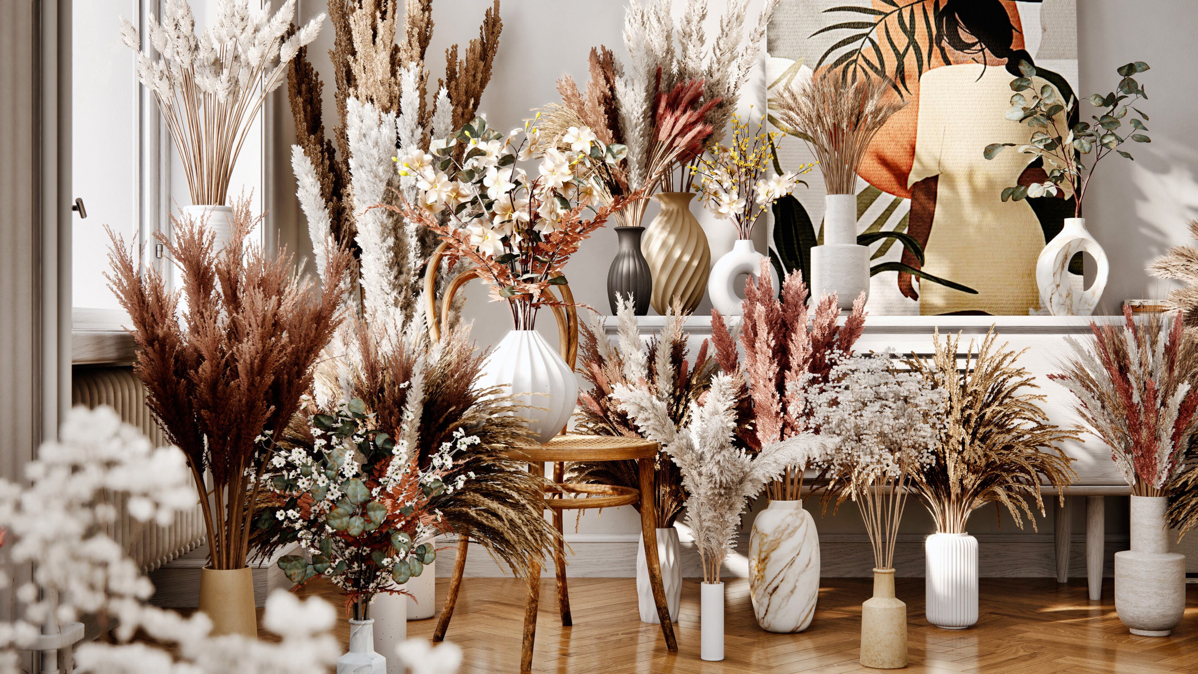 Archinteriors for UE vol 16 - stylish bouquets of dry flowers 3D model_2