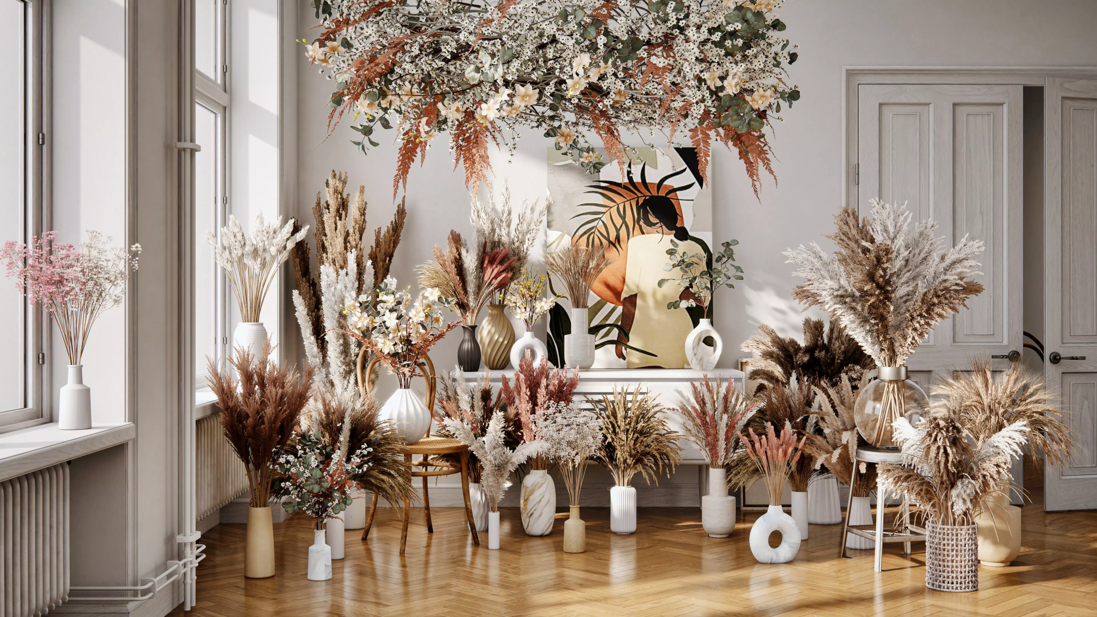 Archinteriors for UE vol 16 - stylish bouquets of dry flowers 3D model_0