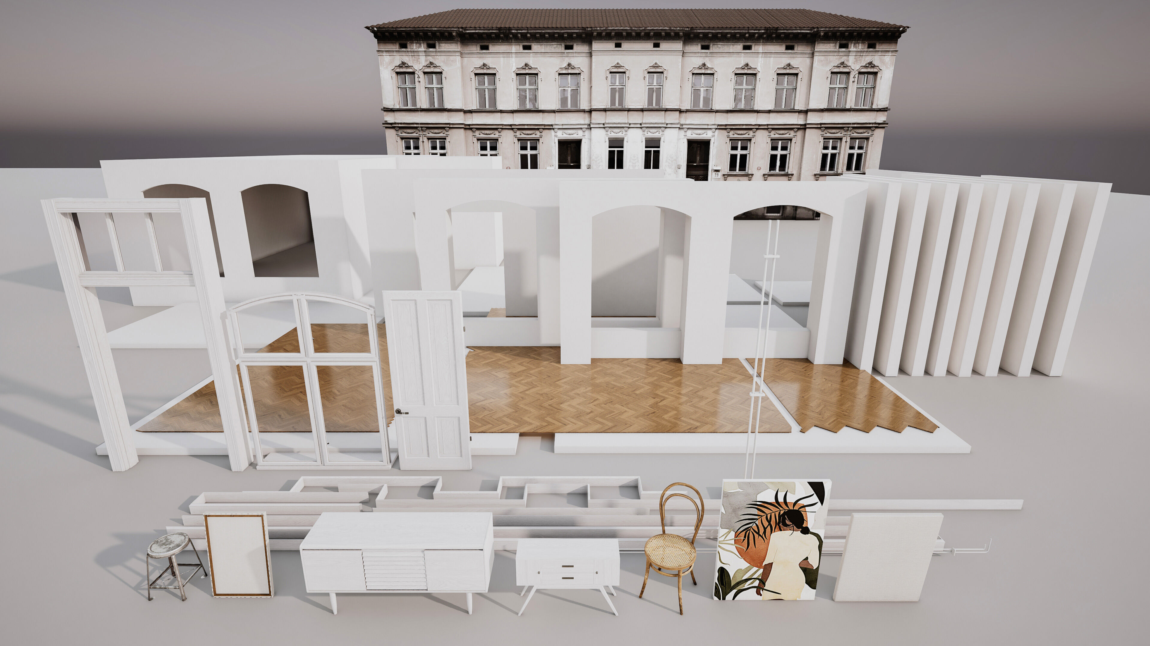 Archinteriors for UE vol 16 - stylish bouquets of dry flowers 3D model_12