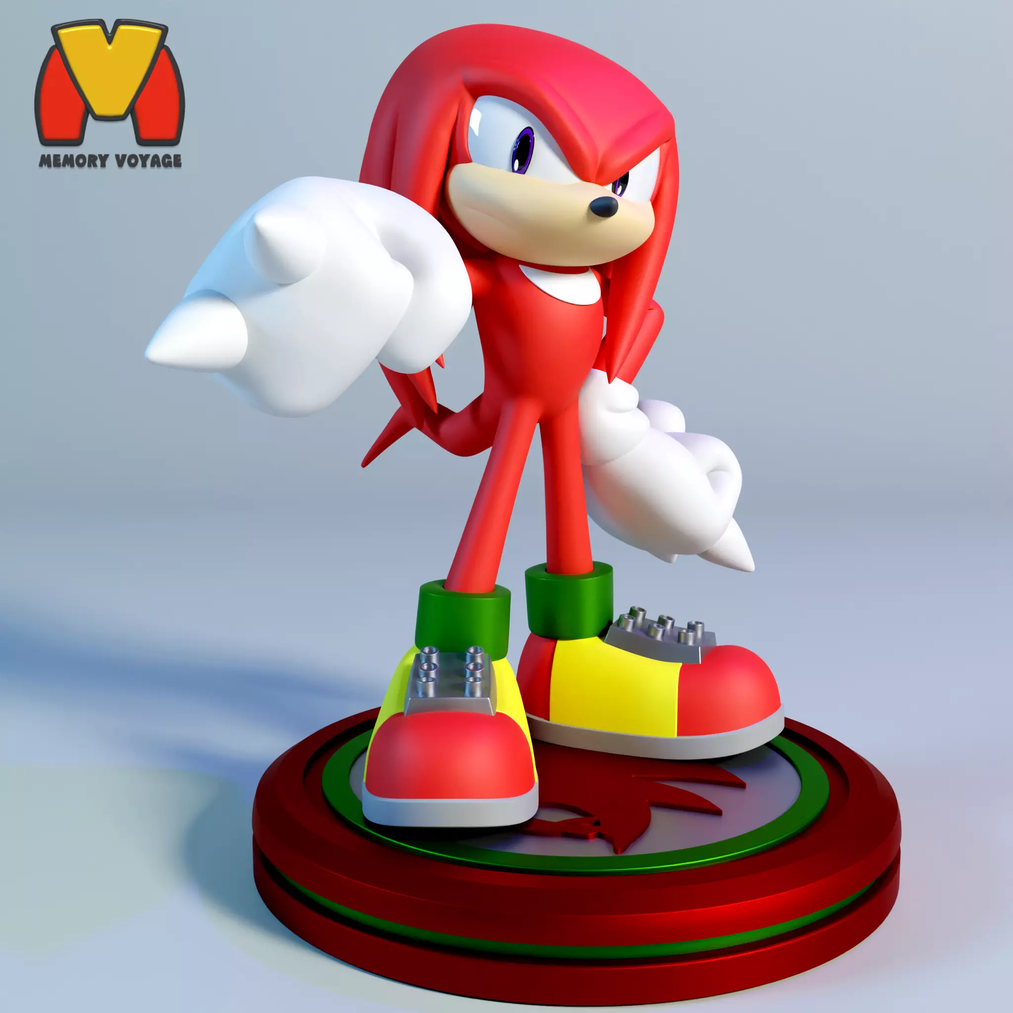 Knuckles the Echidna 3D print model_0