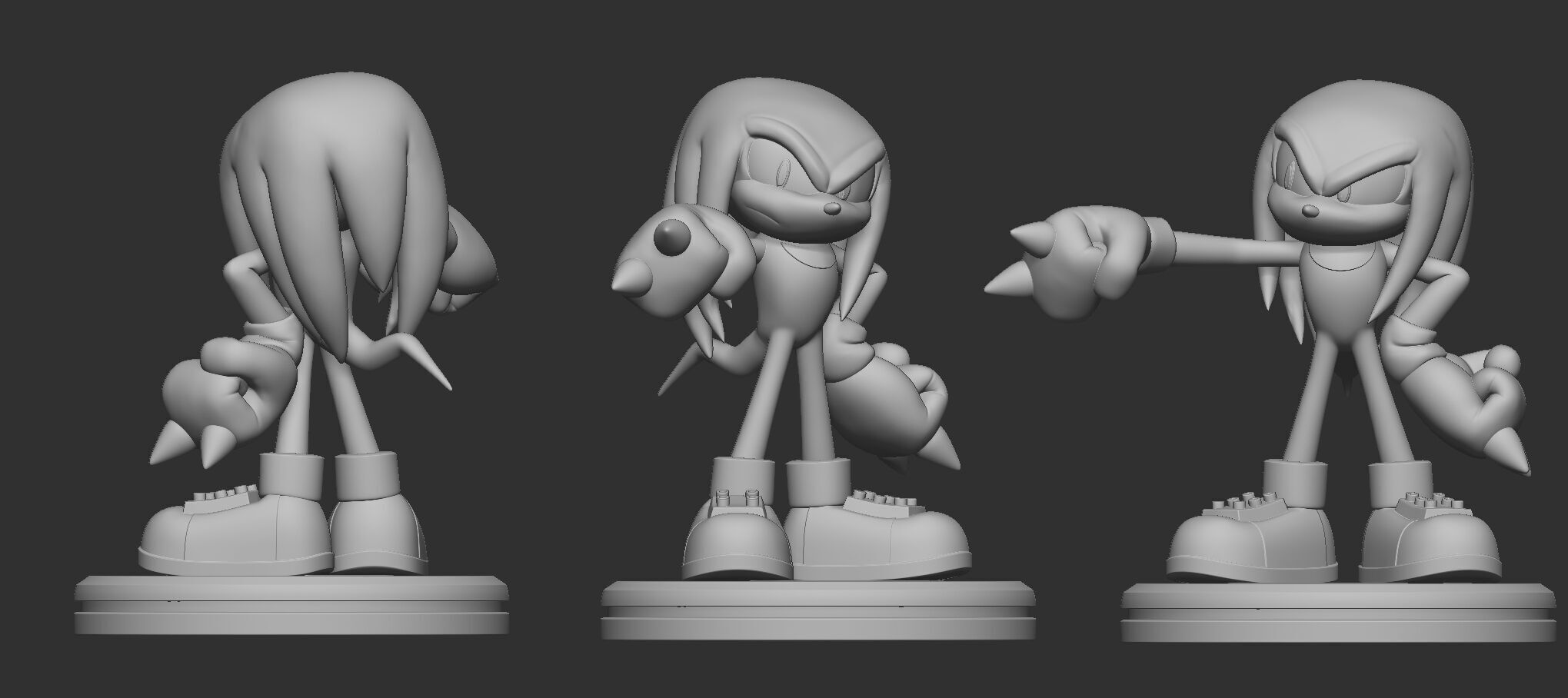 Knuckles the Echidna 3D print model_5