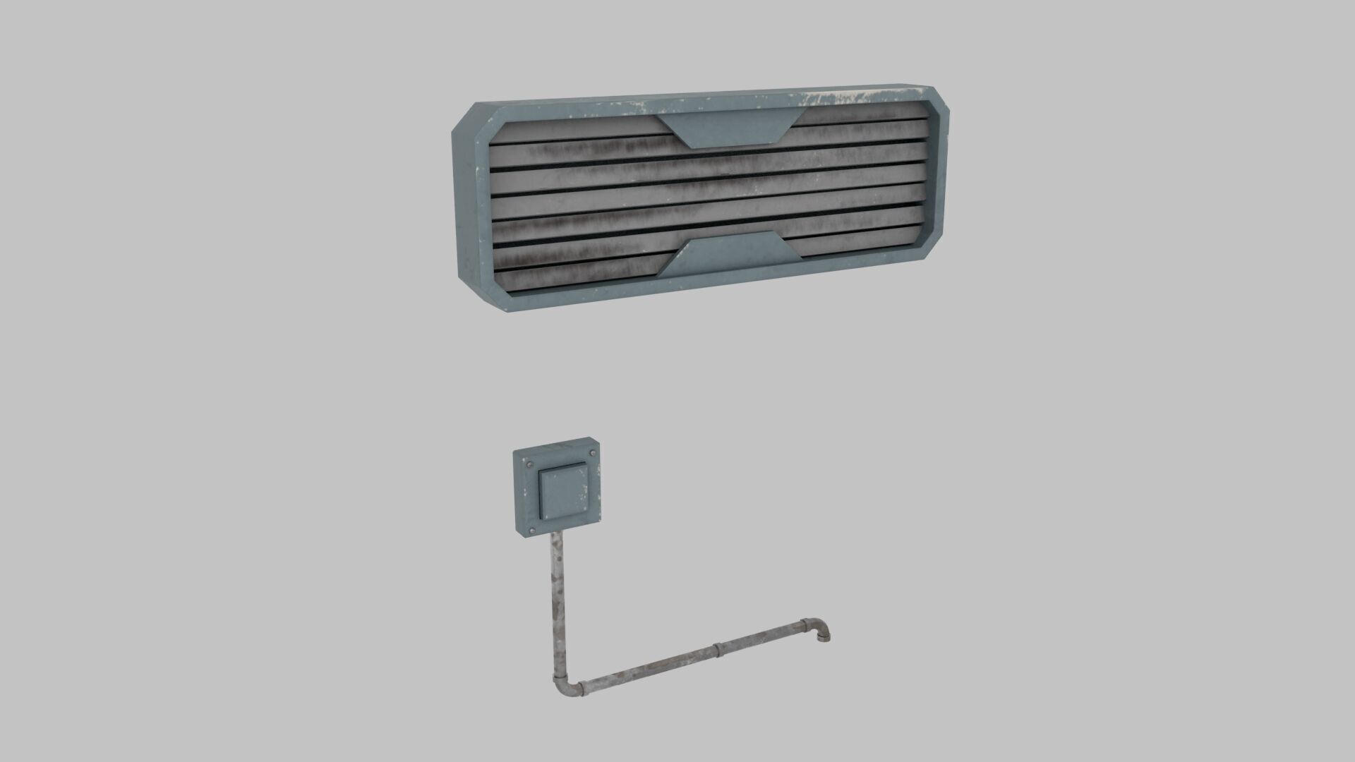 sci-fi post apocalyptic props 3D model_5