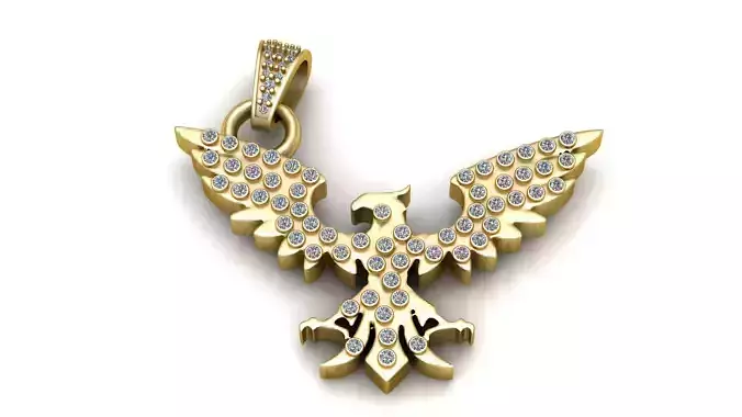 KING OF SKY EAGLE PENDANT 3D PRINTABLE MODEL