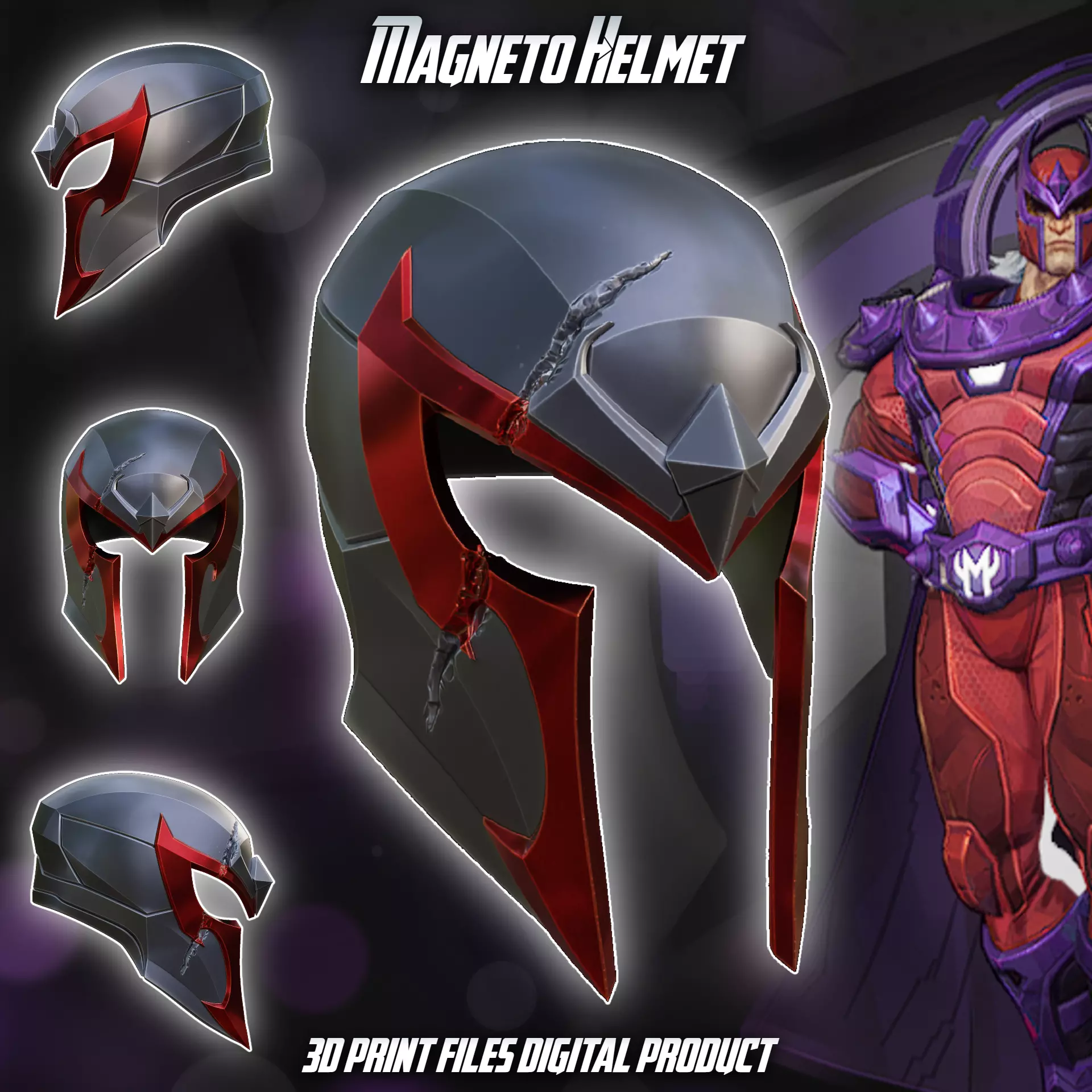Magneto Helmet Marvel Rivals 3D print model_0
