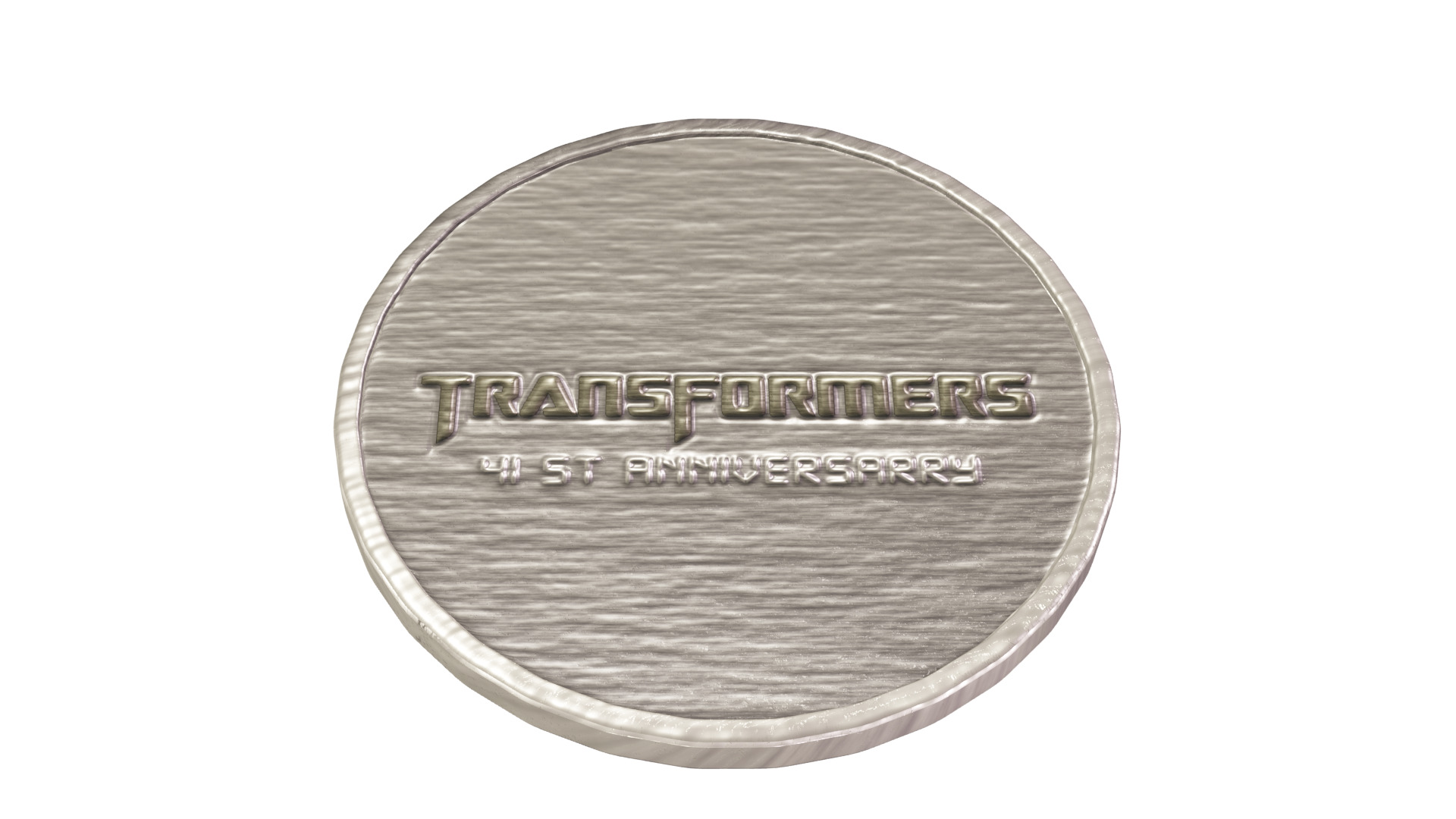 Transformers Autobot Silver Coin 3D model_5