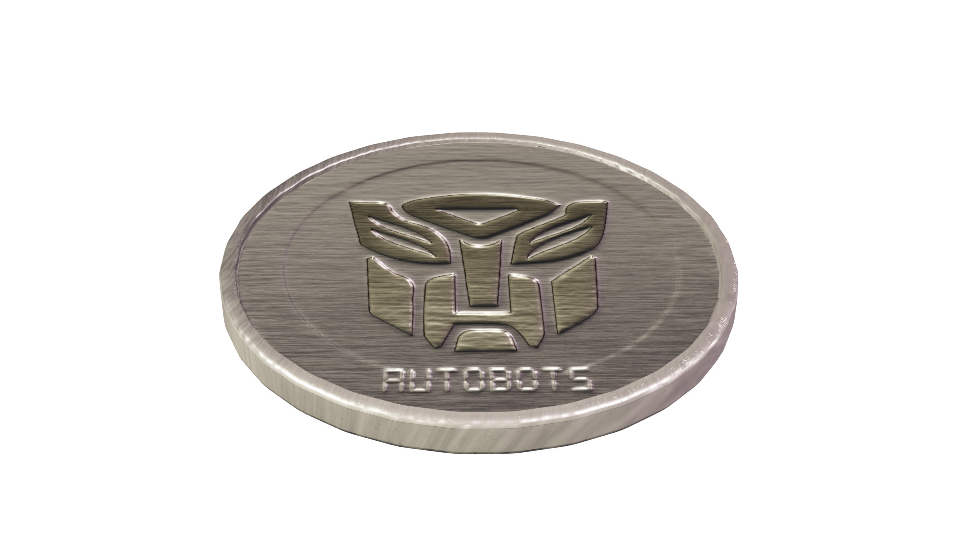 Transformers Autobot Silver Coin 3D model_2