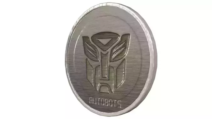 Transformers Autobot Silver Coin 3D model