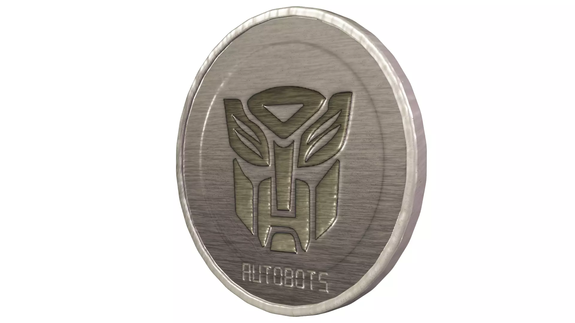 Transformers Autobot Silver Coin 3D model_0