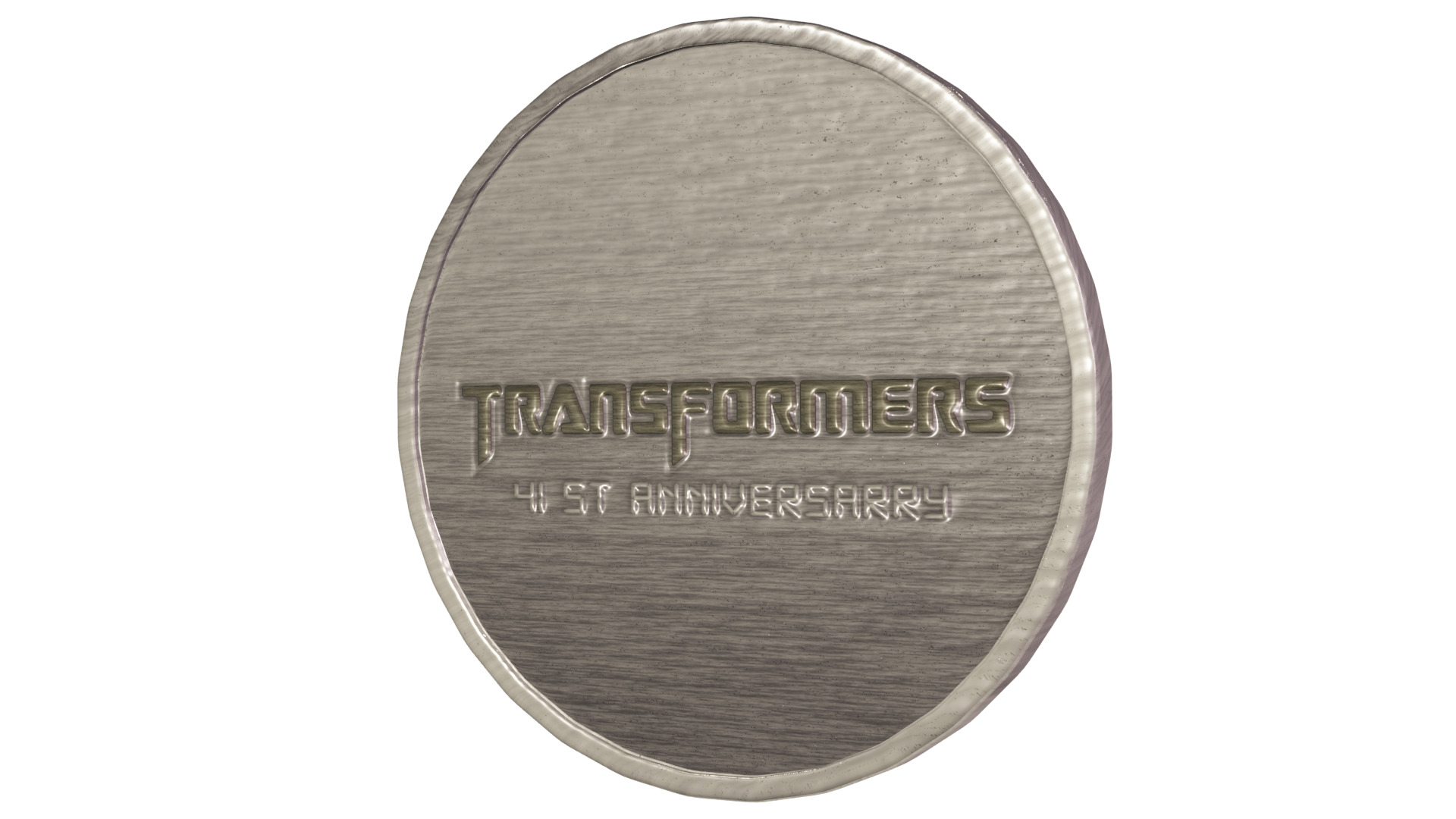 Transformers Autobot Silver Coin 3D model_3