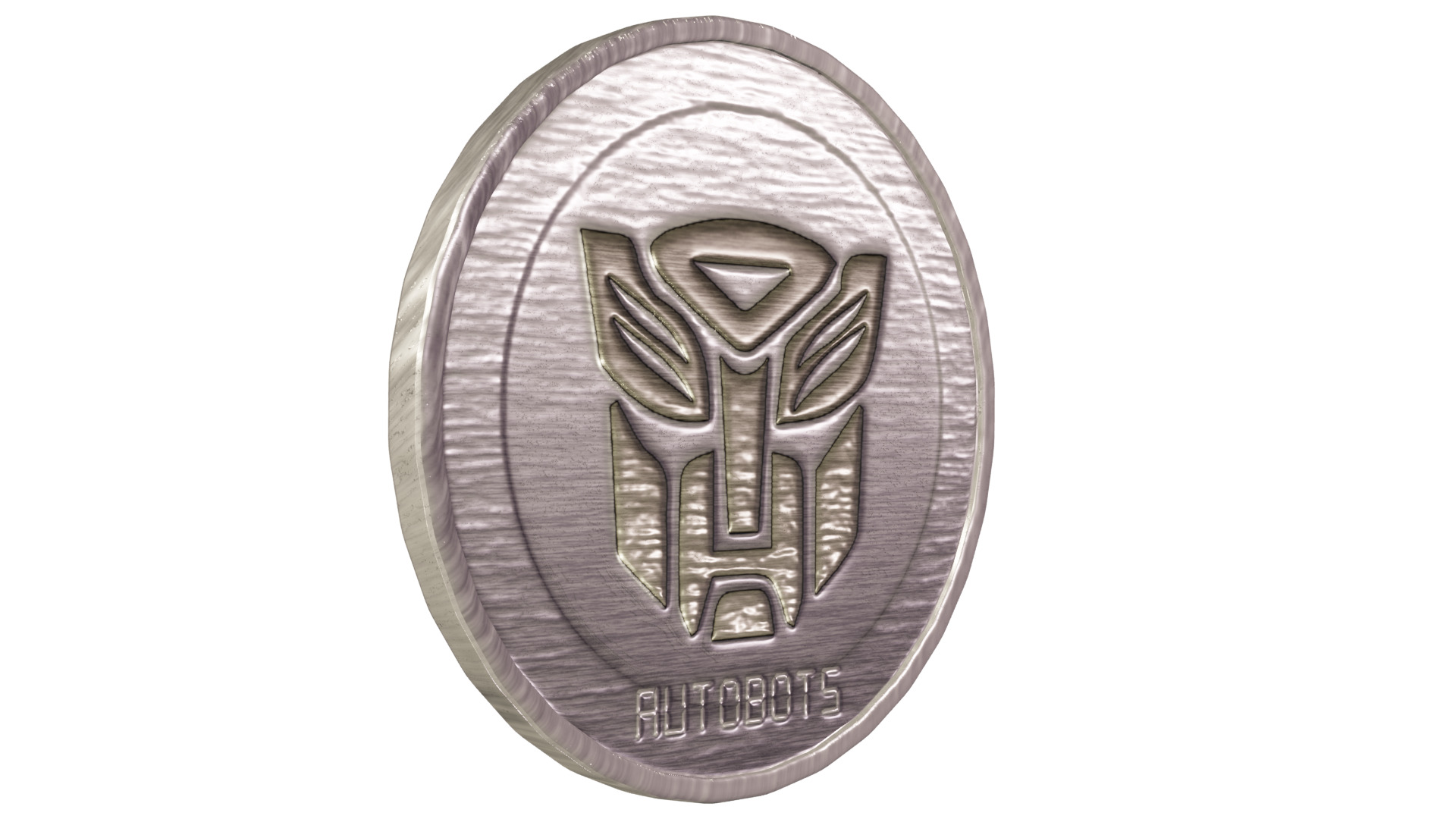 Transformers Autobot Silver Coin 3D model_1
