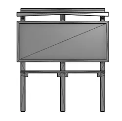 HO scale billboards 8-12ft 3D print model