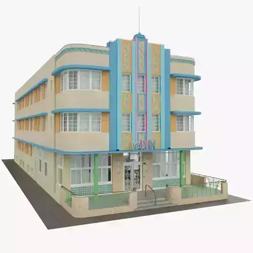 The Marlin Hotel Miami Art Deco 3D model