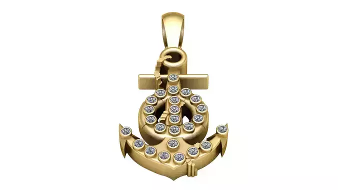 ANCHOR HOOK PENDANT 3D PRINTABLE MODEL 