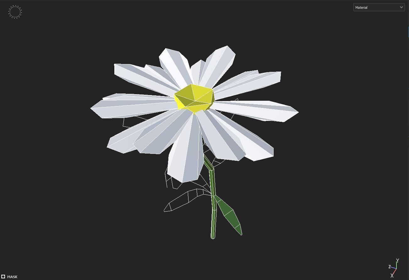 Flower Free low-poly 3D model_8
