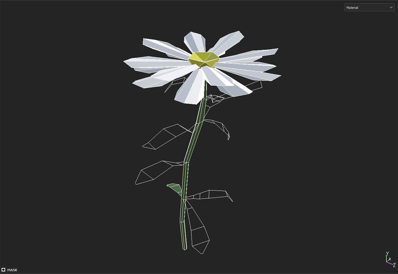 Flower Free low-poly 3D model_6
