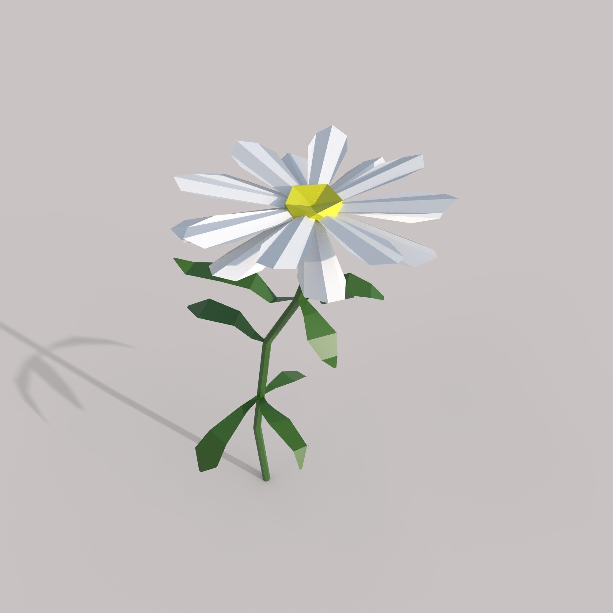 Flower Free low-poly 3D model_1