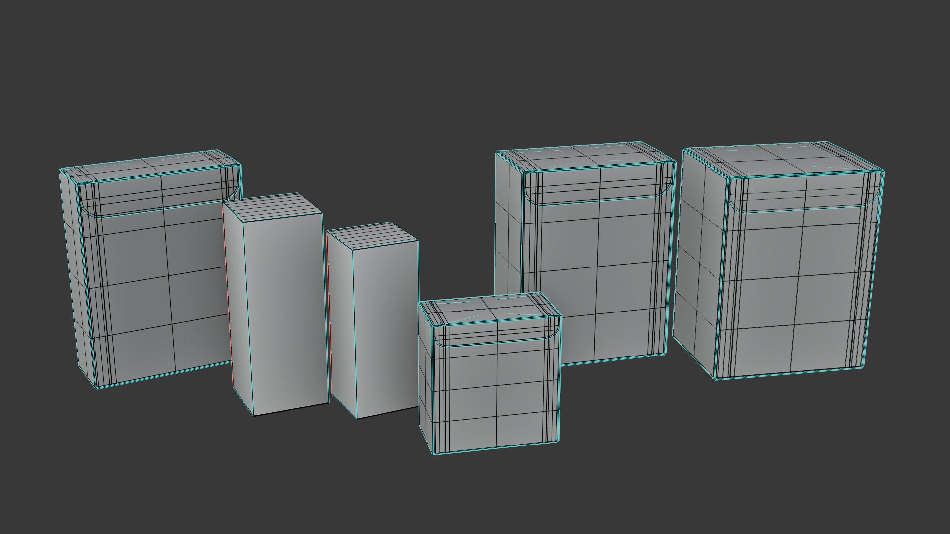 Boxes Collection 3D model_5