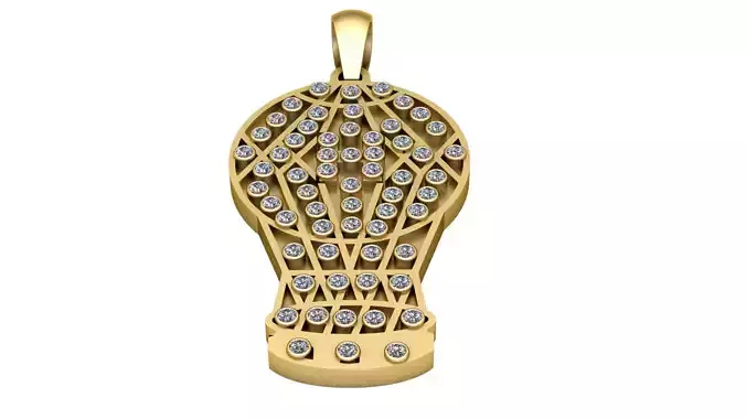 BULB DIAMOND PENDANT 3D PRINTABLE MODEL 