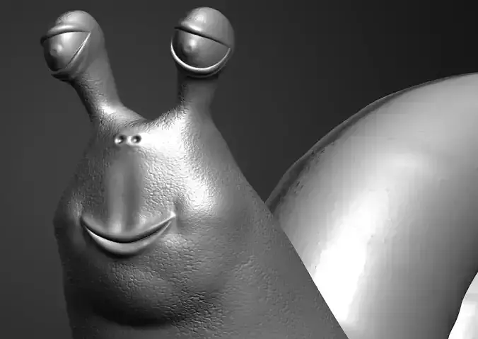 Stylized snail 3D print model