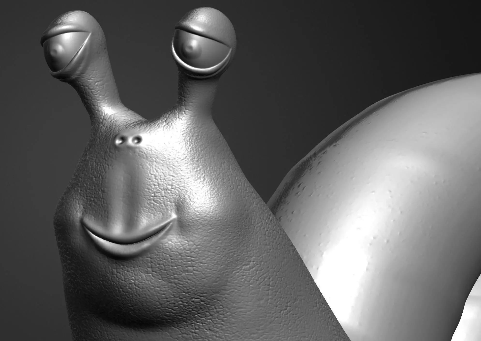 Stylized snail 3D print model
