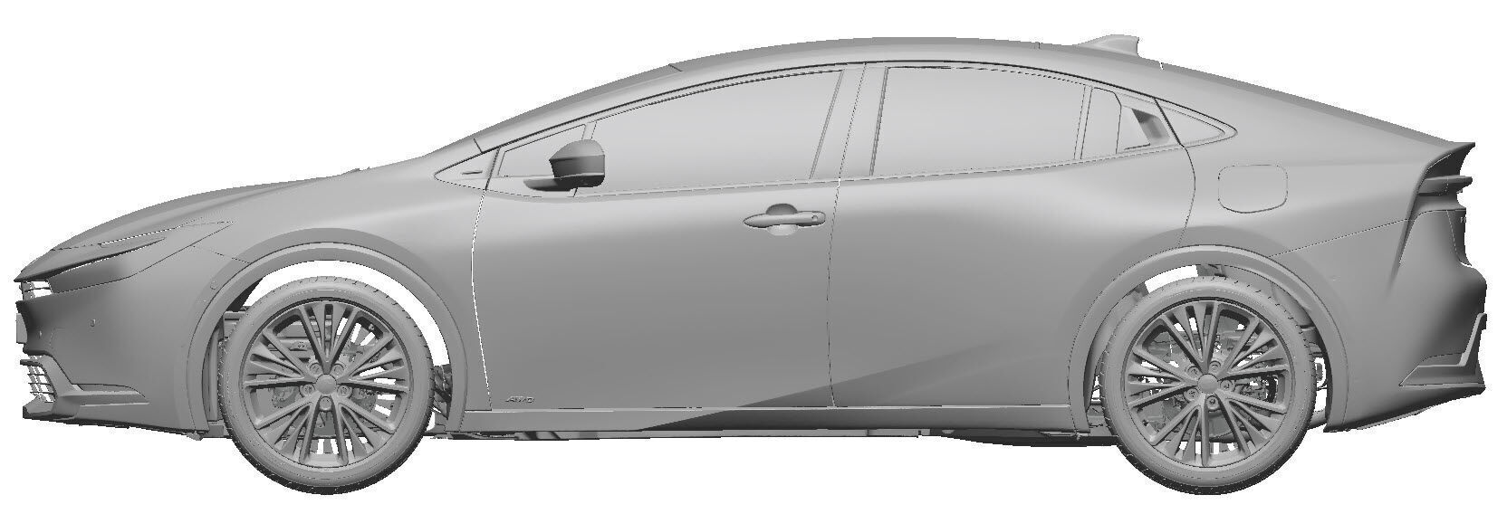 Toyota Prius Limited AWD 2023- Exterior Scan 3D model 3D model_2