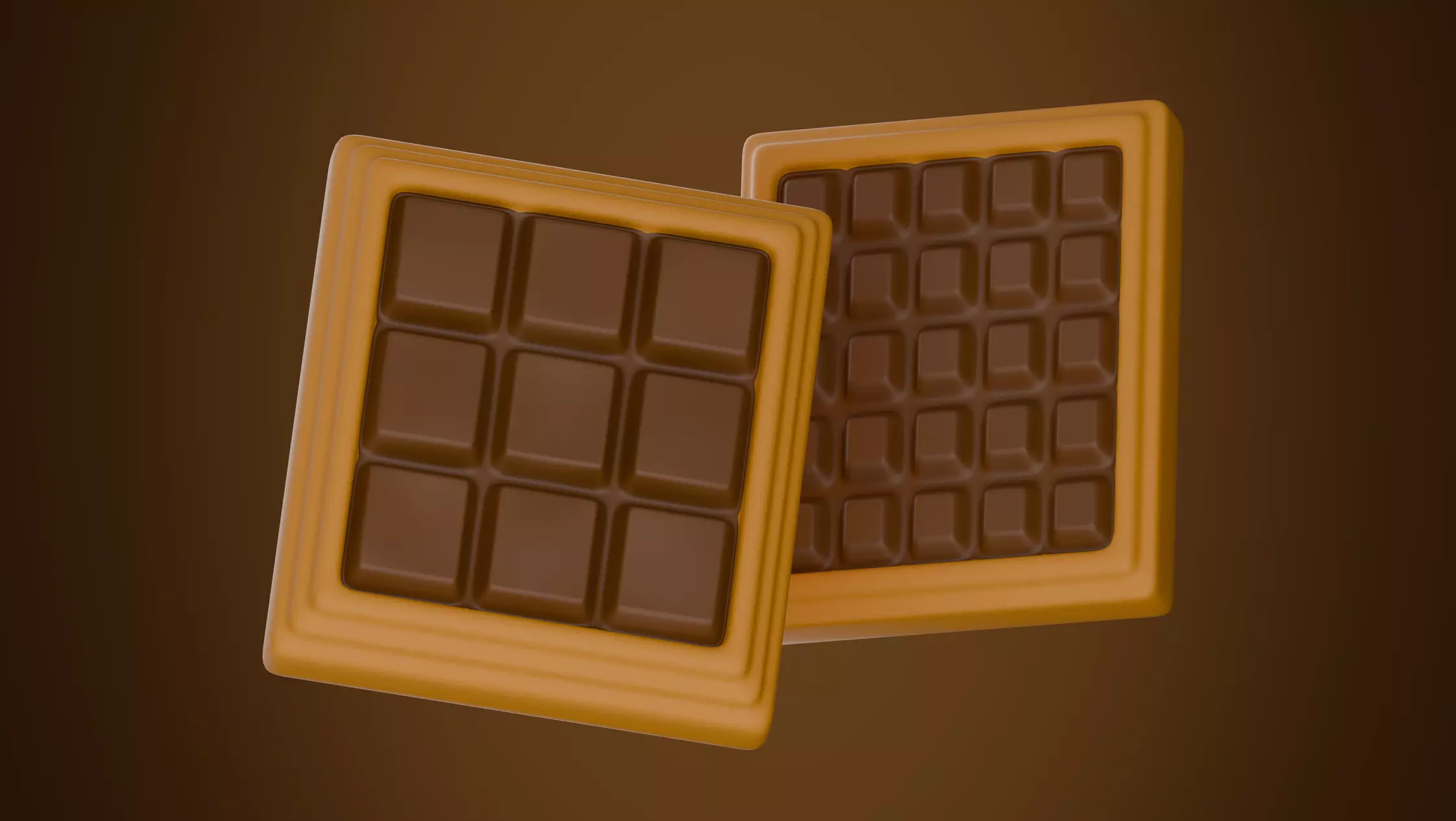 Choclate biscuit Free 3D model_0
