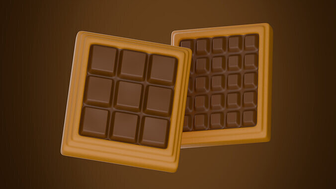 Choclate biscuit Free 3D model