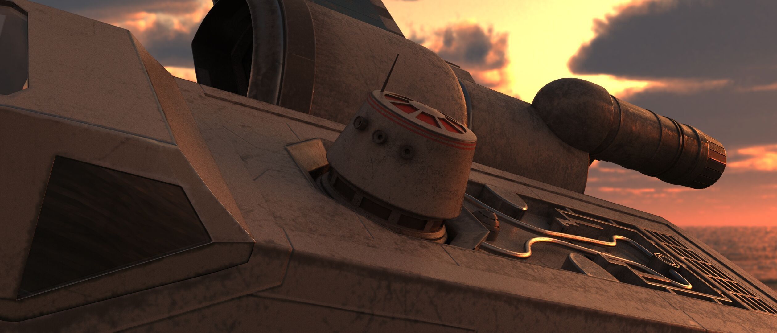 Star Wars Blue T70 X Wing Starfighter and R5 Unit rigged 3D model_5