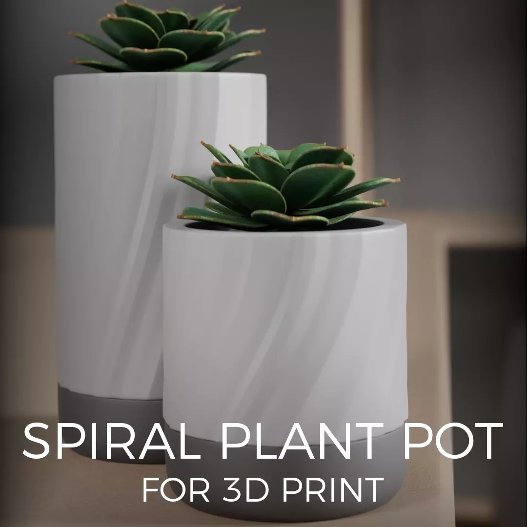 Spiral Plant Pot Free 3D print model