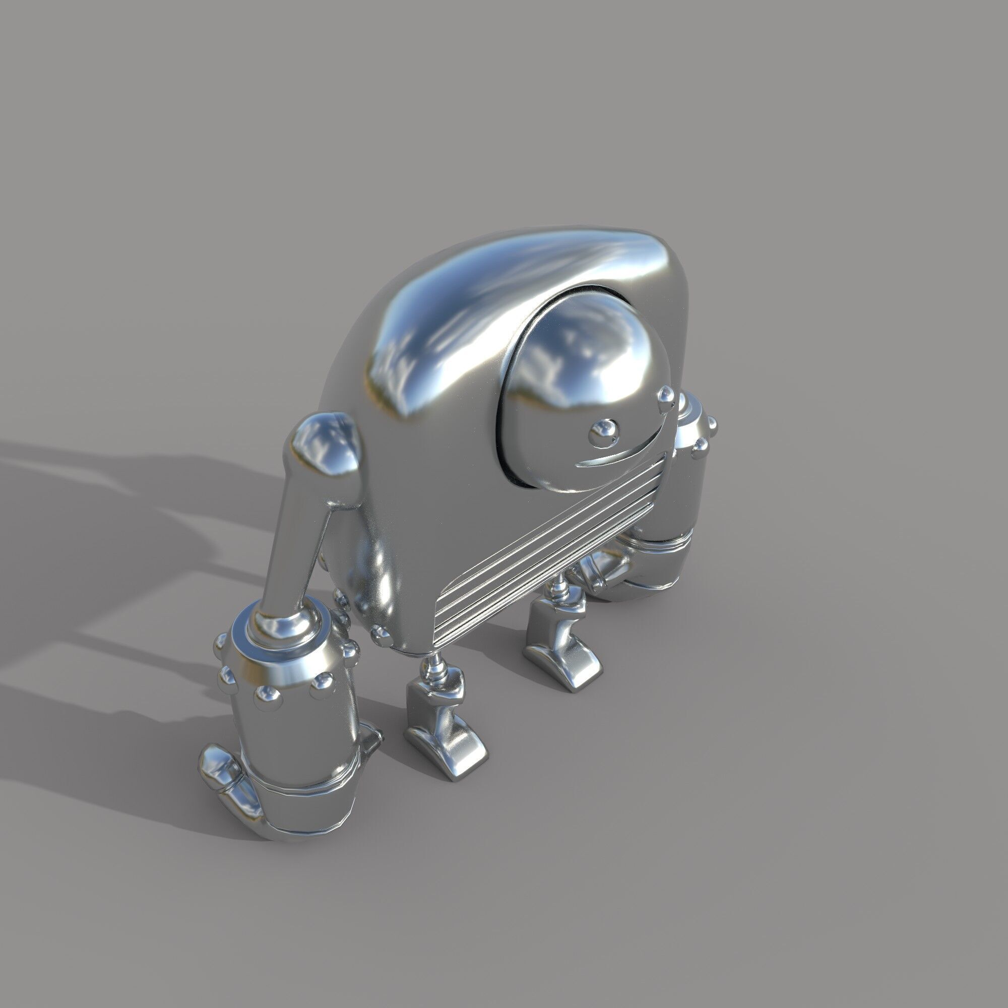 Metal Robot 3D model_2