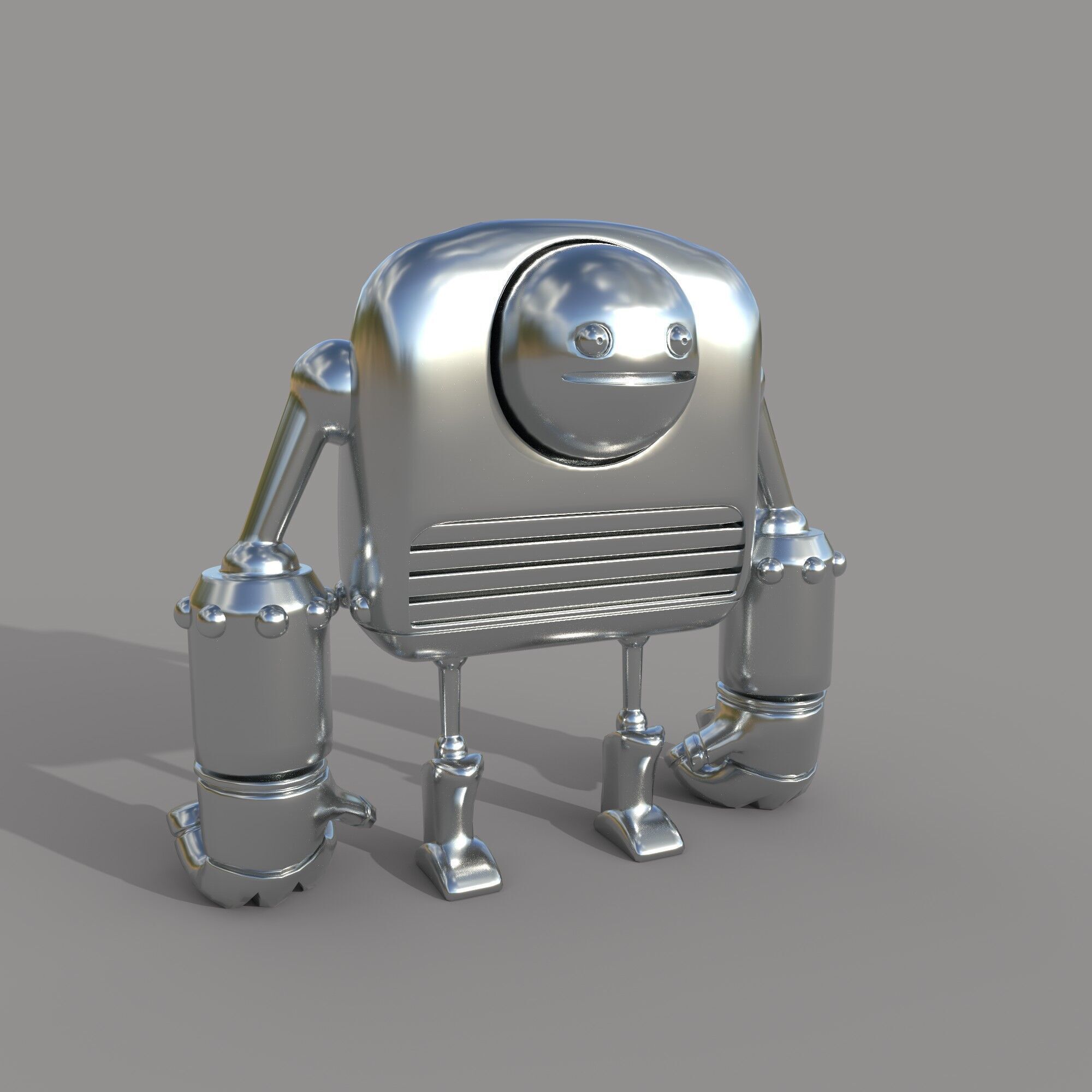 Metal Robot 3D model_1