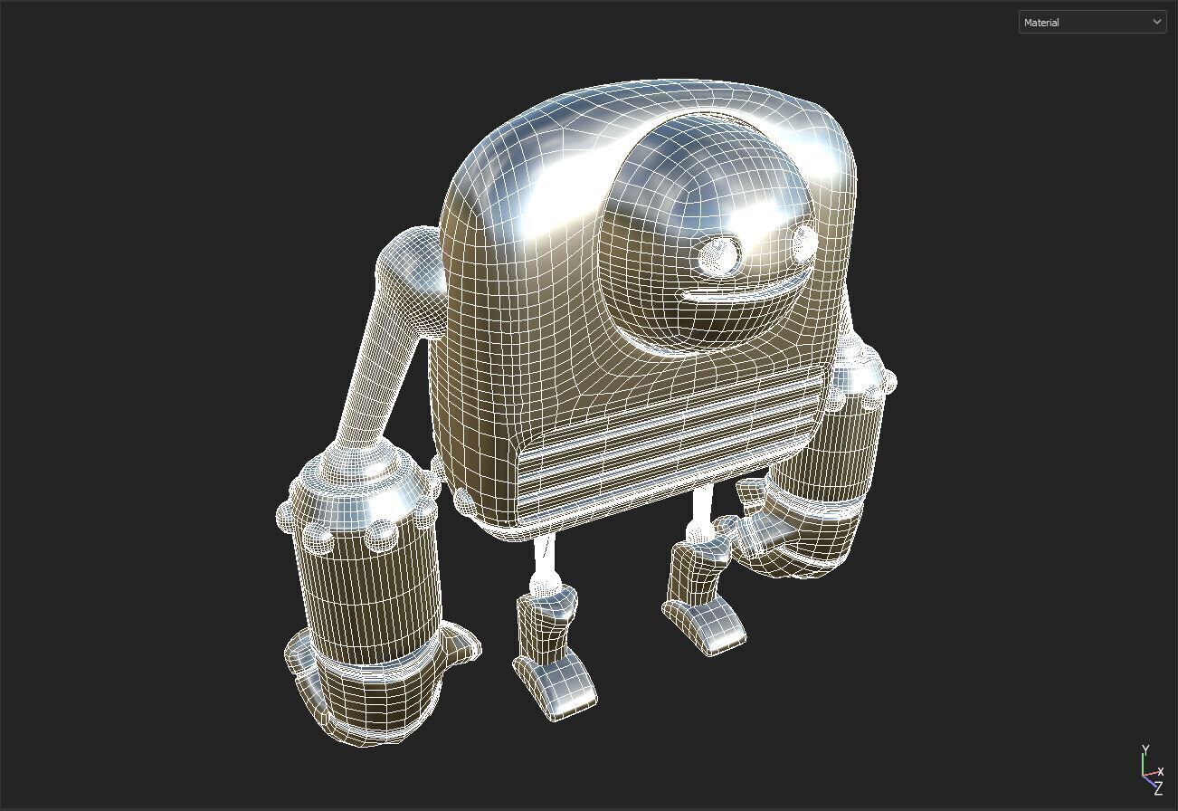 Metal Robot 3D model_5