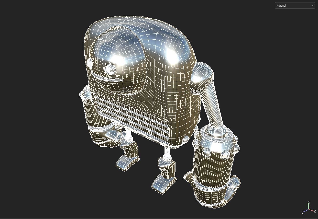 Metal Robot 3D model_6