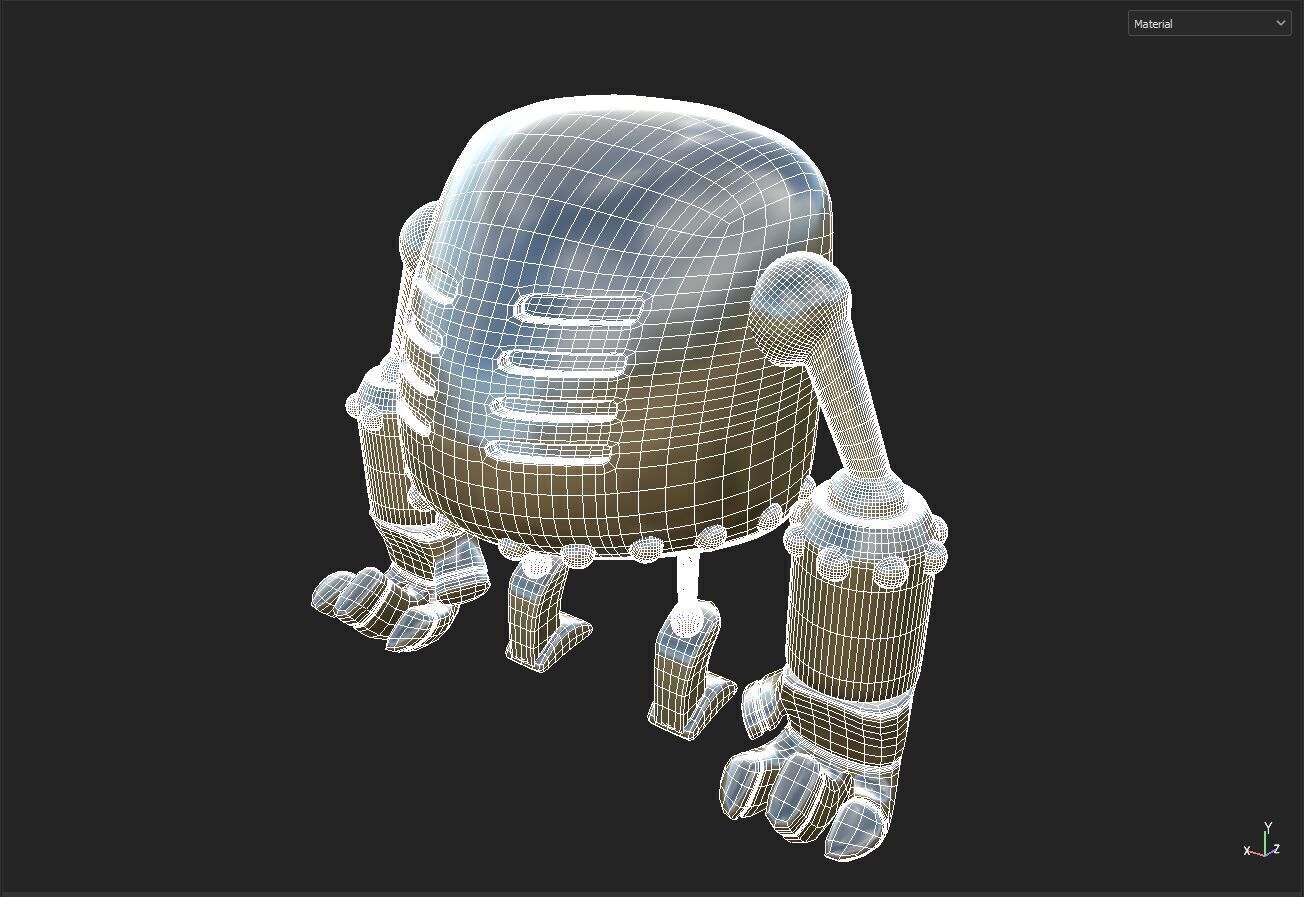 Metal Robot 3D model_8