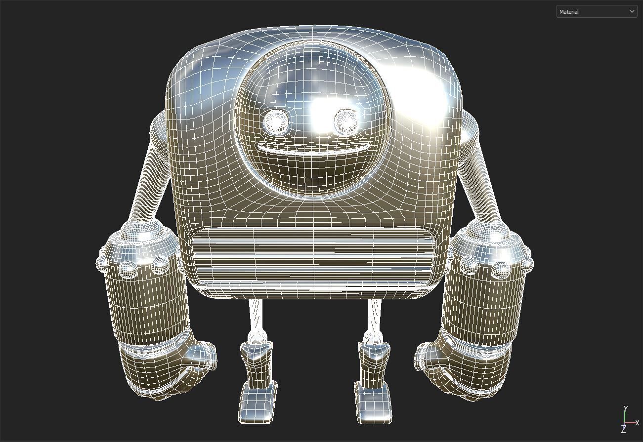 Metal Robot 3D model_7